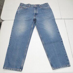 Men's Vintage 1990s USA Made Levi 505-0216 Relaxed Fit Blue Jeans size 35x30